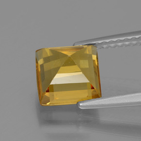 Berilo dourado amarelo natural 1,77ct, quadrado, VVS-VS