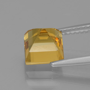 Berilo dourado ouro natural 1,92ct, quadrado, VVS-VS