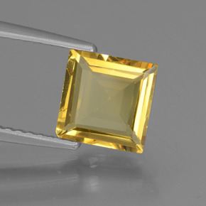 Berilo dourado ouro natural 1,50ct, quadrado, VVS-VS