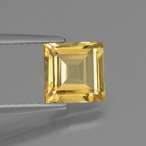 Berilo dourado amarelo natural 1,33ct, quadrado, VVS-VS