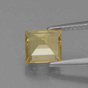 Berilo dourado amarelo natural 1,33ct, quadrado, VVS-VS