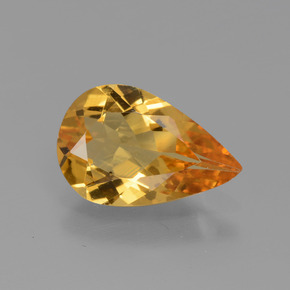 Berilo dourado ouro natural 1,38ct, formato de pêra, VVS