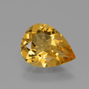 Berilo Dourado Amarelo Dourado Natural 1.60ct, Formato de pêra, VVS