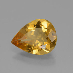 Berilo Dourado Amarelo Dourado Natural 1.60ct, Formato de pêra, VVS