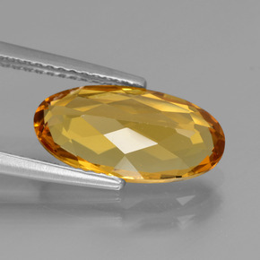 Berilo dourado ouro natural 2,94ct, corte oval, VVS-VS