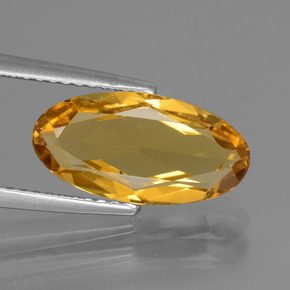 Berilo dourado amarelo natural 2,66ct, corte oval, VVS-VS