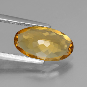 Berilo dourado amarelo natural 1,96ct, corte oval, VVS-VS