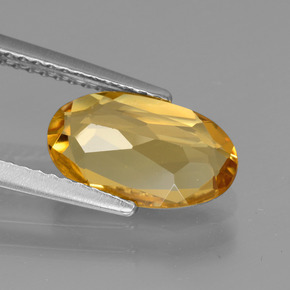 Berilo dourado ouro natural 1,72ct, corte oval, VVS-VS