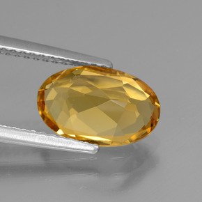Berilo dourado ouro natural 2,28ct, corte oval, VVS-VS