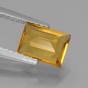 Berilo dourado ouro natural 1,03ct, baguete, VVS-VS