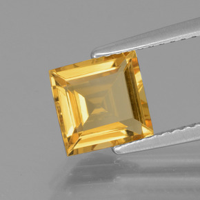 Berilo dourado ouro natural 1,46ct, quadrado, VS