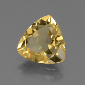 Berilo dourado ouro natural 2,67ct, trillion, VVS