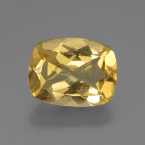 Berilo dourado ouro natural 2,28ct, almofada cortada, VS
