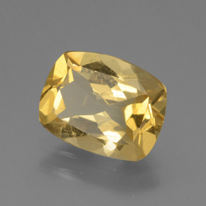 Berilo dourado ouro natural 2,28ct, almofada cortada, VS