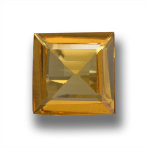 Berilo dourado amarelo natural 1,17ct, quadrado, VVS-VS