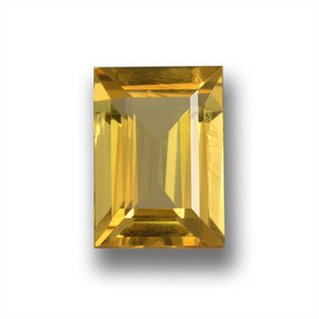 Berilo dourado amarelo natural 0,90ct, baguete, VVS-VS