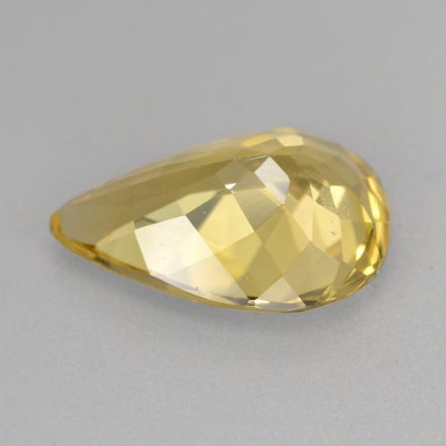 Berilo Dourado Amarelo Dourado Claro Natural 3.71ct, Formato de pêra, VVS-VS