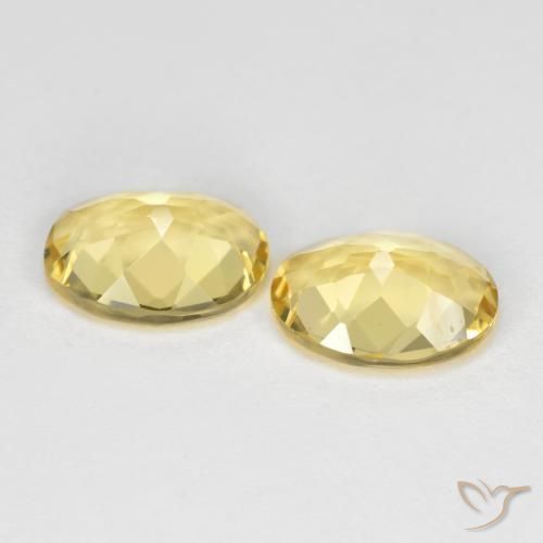 Pedras preciosas de Berilo Dourado amarelo quente natural de 2.98 ct, oval, VVS-VS