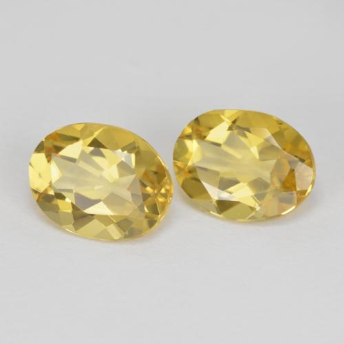 Pedras preciosas de berilo dourado amarelo natural de 3,51 ct, corte oval, VVS