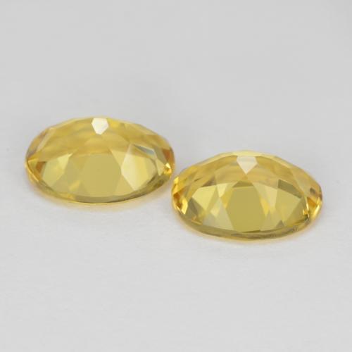 Pedras preciosas de berilo dourado amarelo natural de 3,51 ct, corte oval, VVS