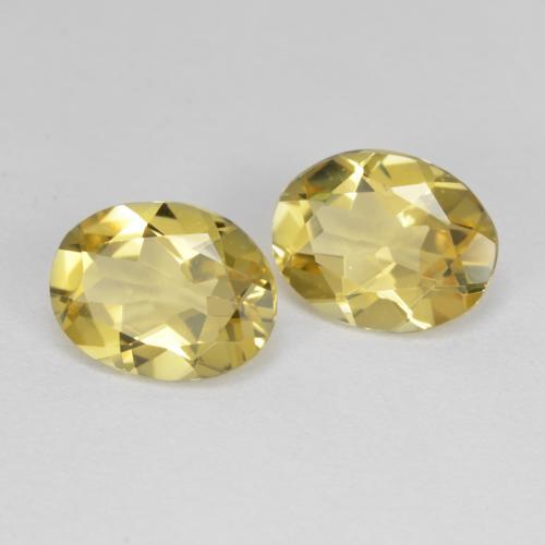 Pedras preciosas de berilo dourado amarelo natural de 3,12 ct, corte oval, VVS-VS