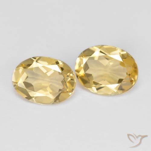 Pedras preciosas de Berilo Dourado amarelo quente natural de 3.29 ct, oval, VVS-VS