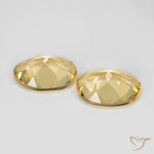 Pedras preciosas de Berilo Dourado amarelo quente natural de 3.29 ct, oval, VVS-VS
