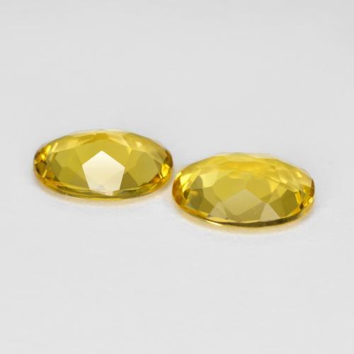 Pedras preciosas de berilo dourado amarelo escuro natural de 2,44 ct, corte oval, VS