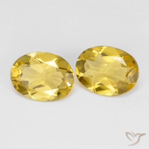 Pedras preciosas de Berilo Dourado ouro amarelado natural de 3.09 ct, oval, VS