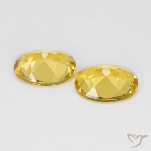 Pedras preciosas de Berilo Dourado ouro amarelado natural de 3.09 ct, oval, VS