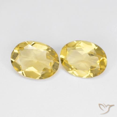 Pedras preciosas de Berilo Dourado Mel amarelo natural de 2.92 ct, oval, VS