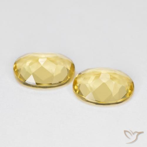 Pedras preciosas de Berilo Dourado Mel amarelo natural de 2.92 ct, oval, VS