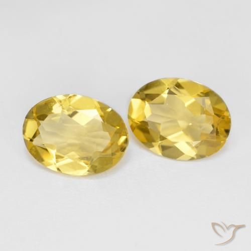 Pedras preciosas de Berilo Dourado Mel amarelo natural de 2.92 ct, oval, VS