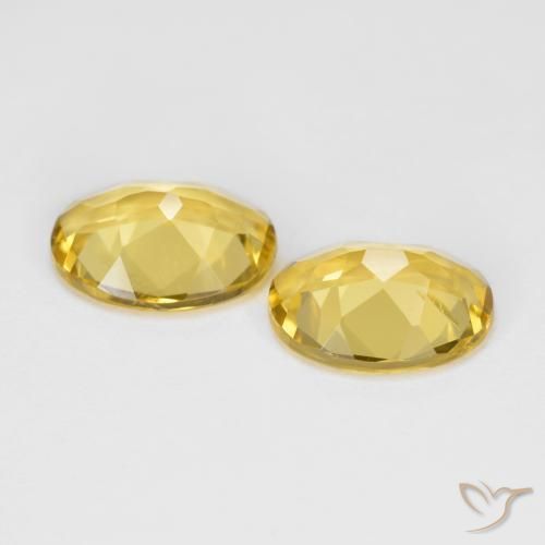 Pedras preciosas de Berilo Dourado Mel amarelo natural de 2.92 ct, oval, VS