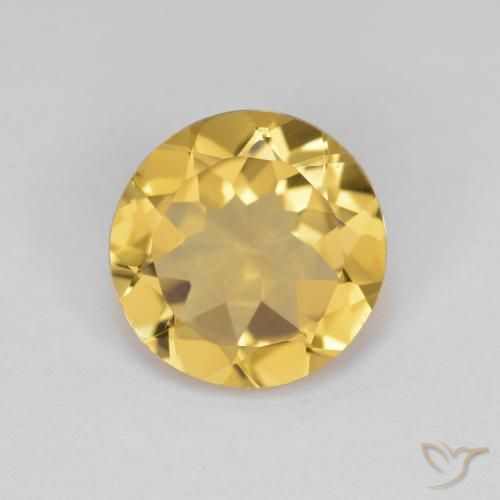 2.80ct Natural amarelo rico Berilo Dourado, Redondo, VVS