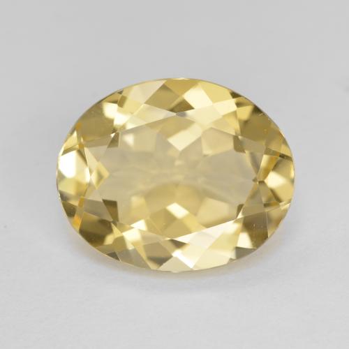 Berilo Dourado Luz Dourada Natural 3.88ct, Corte Oval, VVS-VS
