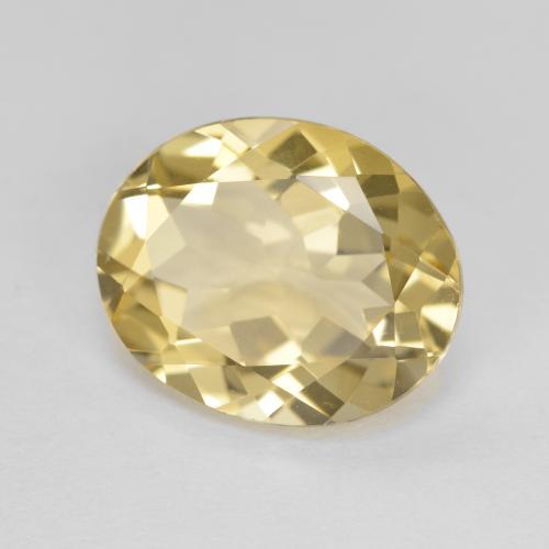 Berilo Dourado Luz Dourada Natural 3.88ct, Corte Oval, VVS-VS