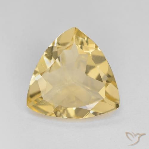 3.19ct Natural amarelo médio Berilo Dourado, Trilhão, VS