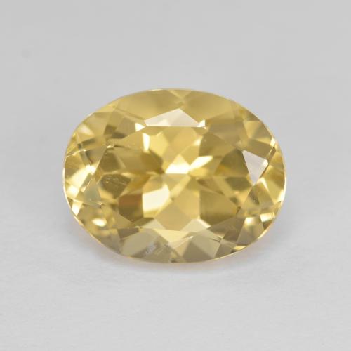 Berilo Dourado amarelo quente Natural 3.85ct, Corte Oval, VVS