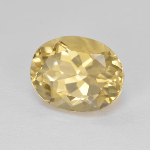 Berilo Dourado amarelo quente Natural 3.85ct, Corte Oval, VVS