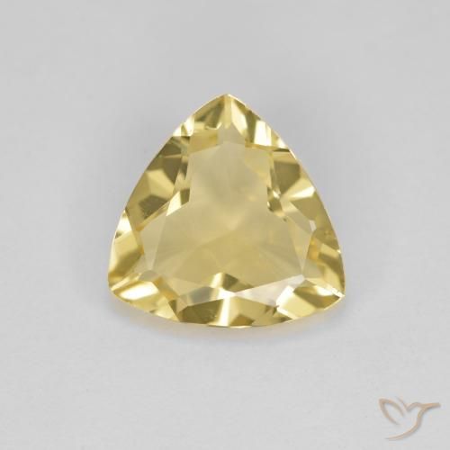 Berilo dourado amarelo natural 2,57ct, trillion, VVS-VS