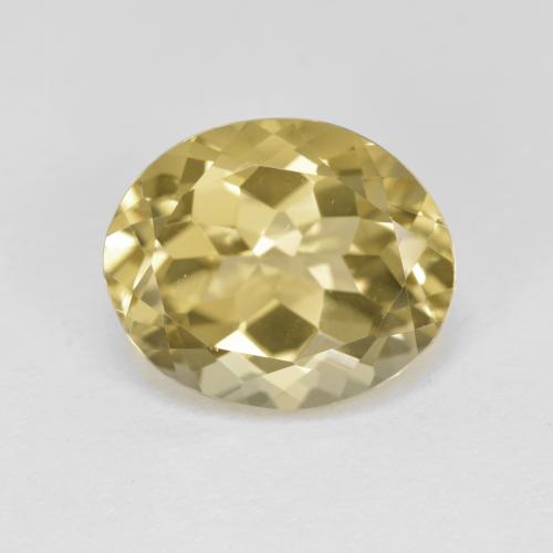 Berilo Dourado Amarelo Dourado Claro Natural 4.90ct, Corte Oval, VVS