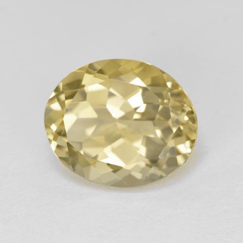 Berilo Dourado Amarelo Dourado Claro Natural 4.90ct, Corte Oval, VVS