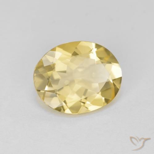 Berilo Dourado amarelo médio Natural 2.98ct, oval, VVS