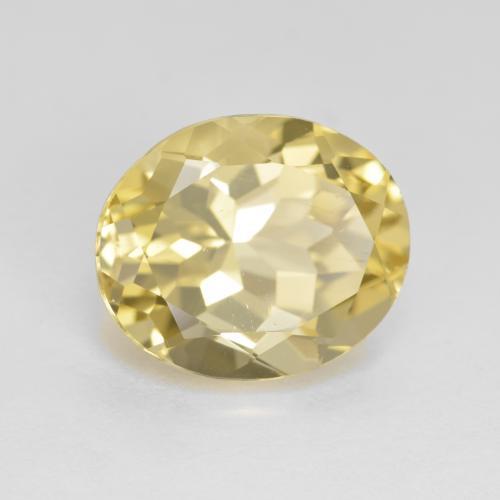 Berilo dourado amarelo natural 5,20ct, corte oval, VVS-VS