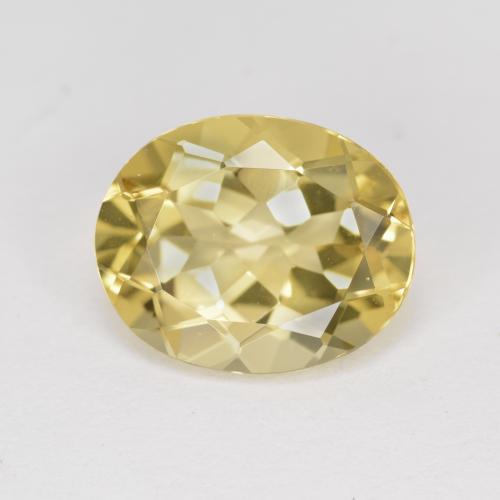 Berilo dourado amarelo natural 4,30ct, corte oval, VVS