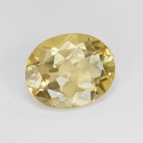 Berilo dourado amarelo natural 4,30ct, corte oval, VVS