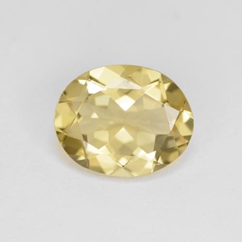Berilo dourado amarelo natural 3,12ct, corte oval, VVS