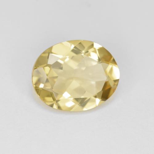 Berilo dourado amarelo natural 3,12ct, corte oval, VVS