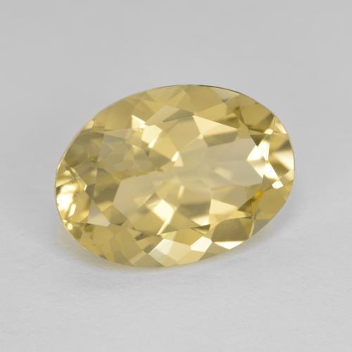 Berilo Dourado amarelo médio Natural 5.16ct, Corte Oval, VVS